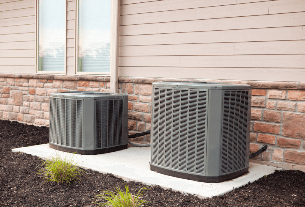 A picture of installed air conditioning units.